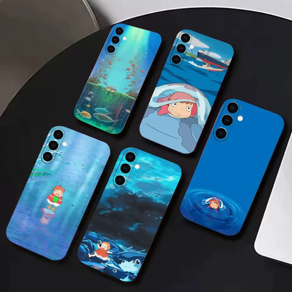 P-Ponyos – coque de téléphone optimiste et courageuse pour Samsung A72,A53,A71,A70,A52,A73,A51, en Silicone noir souple