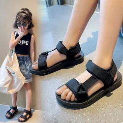 Sandalias de verano para niños y niñas, zapatos planos suaves ligeros a la moda, zapatillas infantiles informales para playa y exteriores