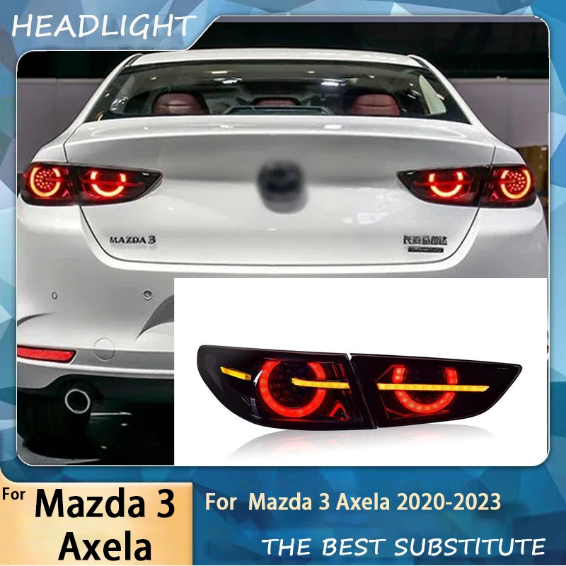 Car Tail Lights For Mazda 3 Axela 2020-2024 Next Generation Style Full LED Tail Lamp Dynamic Turn Signal Light TailLamp
