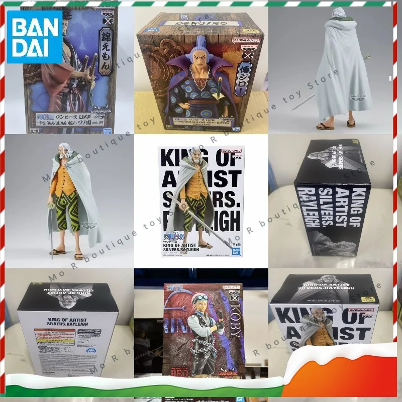 Figuras de Acción Originales de Bandai ONE PIECE, Silvers Rayleigh, Denjiro Kin'emon, Coby, Colección de Figuras Decorativas, Modelo de Juguete de PVC