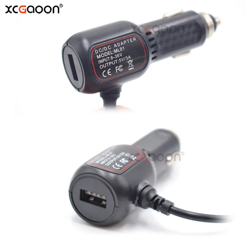 Type-C USB Car Charger 3.5meter 5V 3.0A With USB Ports for Car DVR Dash Camera GPS Video Recorder, Input DC 8V-36V