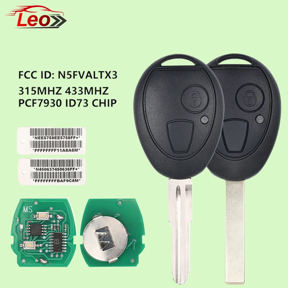

Leo FCC:N5FVALTX3 Car Remote Key For Land Rover DISCOVER MINI MG7 2Button 315/433MHz ID:7931CHIP