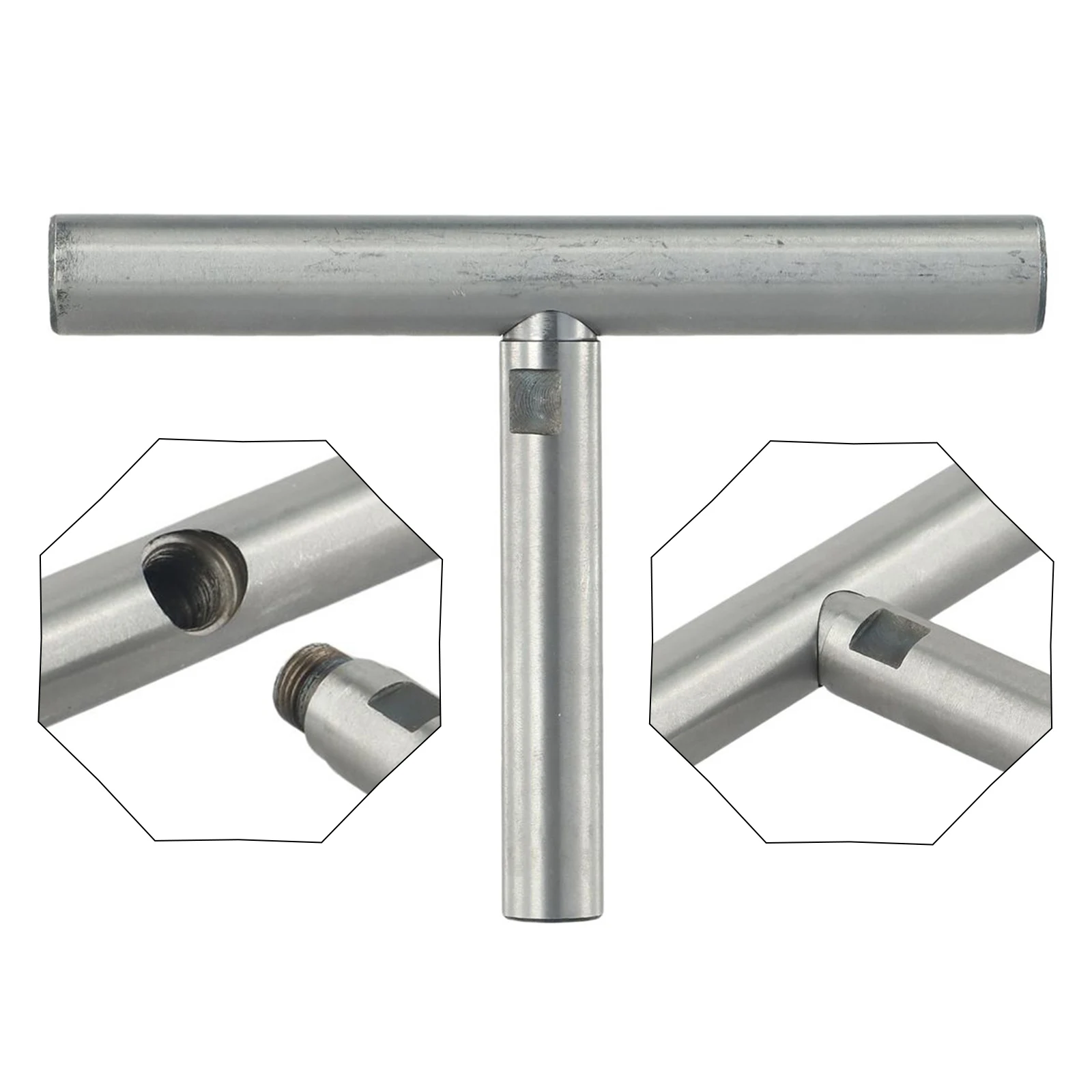 6Inch Removable Lathe Tool Rest Stainless Steel Woodworking Turning Holder 16mm Threaded Connection Round Bar Turning Lathe Tool