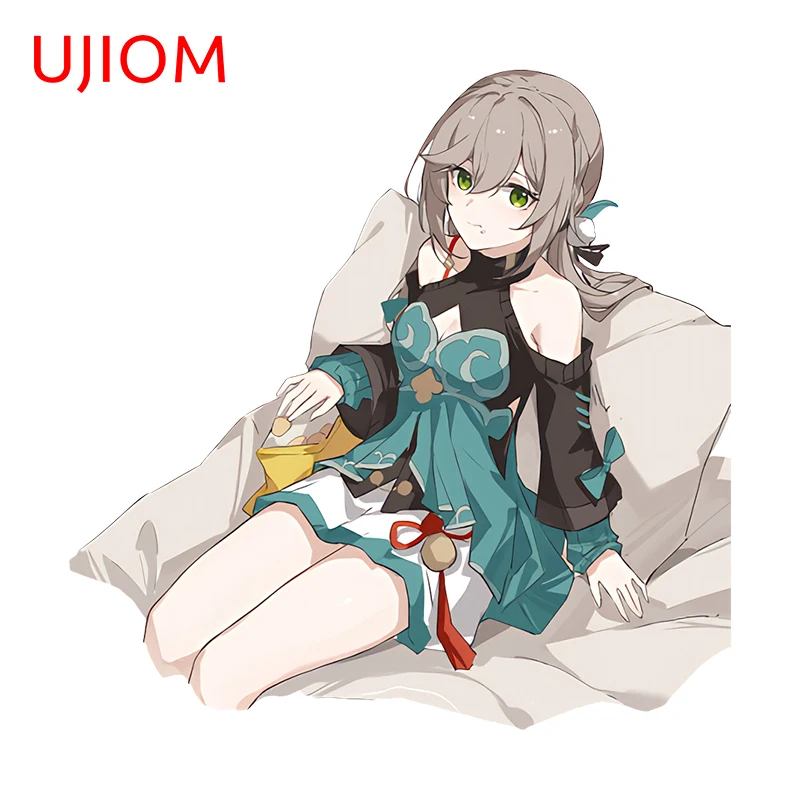 UJIOM 13cm X 13cm Cartoon Girls Qingque Wall Stickers Honkai Star Rail Wardrobe Decals Kids Room Home Decoration Wallpapers