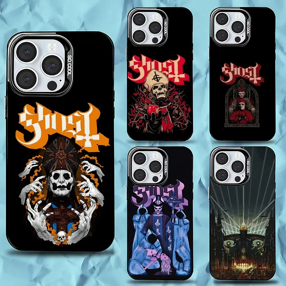 

G-Ghost Heavy Metal Band Phone Case For iPhone 16,15,14,13,12,11,Pro,Max,Plus,Mini,XS,SE Anti Fall Black Matte Hard Bumper