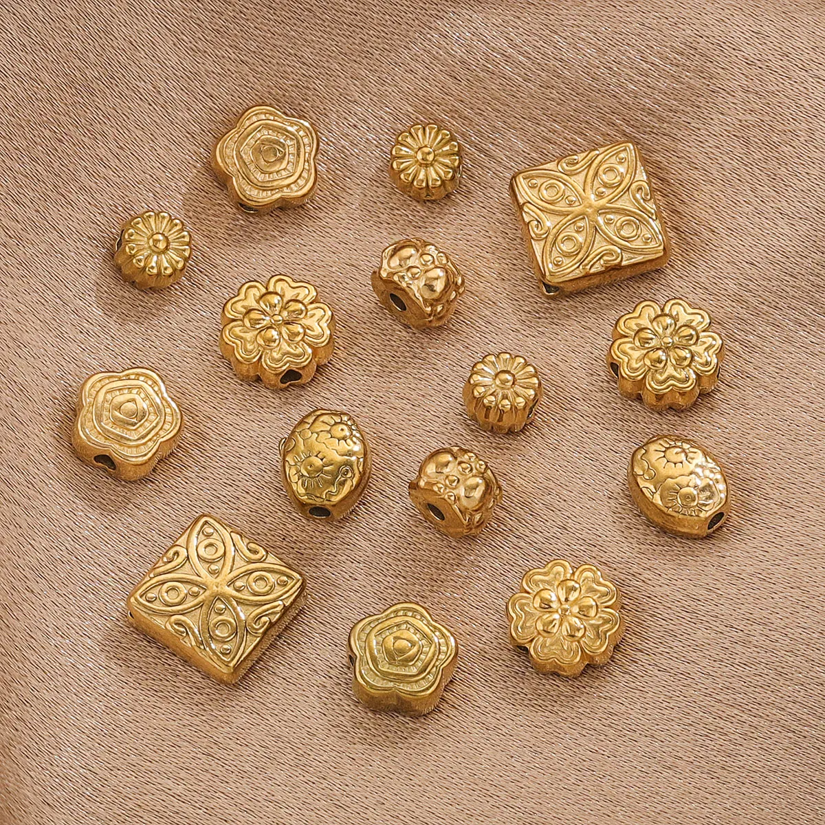 5pc Stainless Steel Vintage Rune Beads Hair totem Beads DIY Chinese style Bracelets Small Jewellery Making Accessories Wholesale