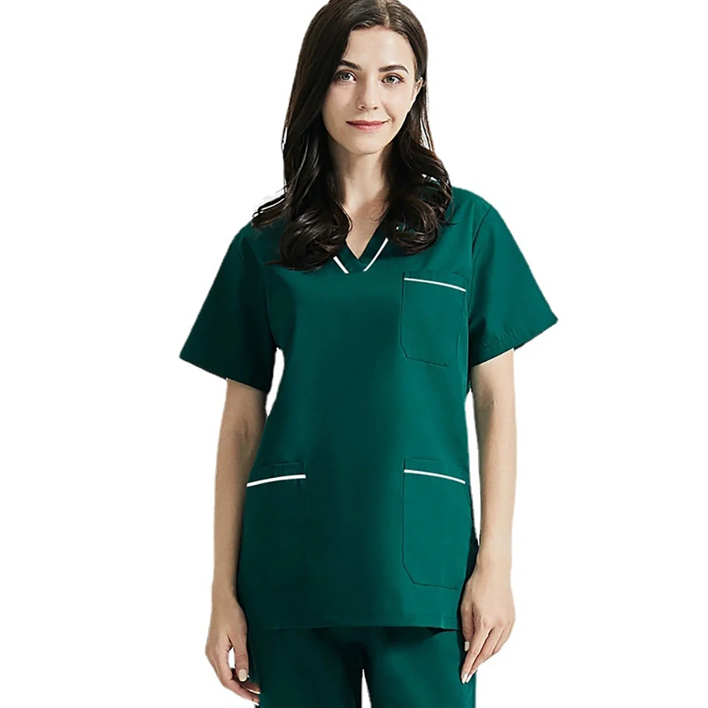 

Medical Scrubs Pofessional Dental Pediatric Clothing Sanitary Surgeon Workwear S-2XL Cotton Operating Gown Set Spa Uniforms Set