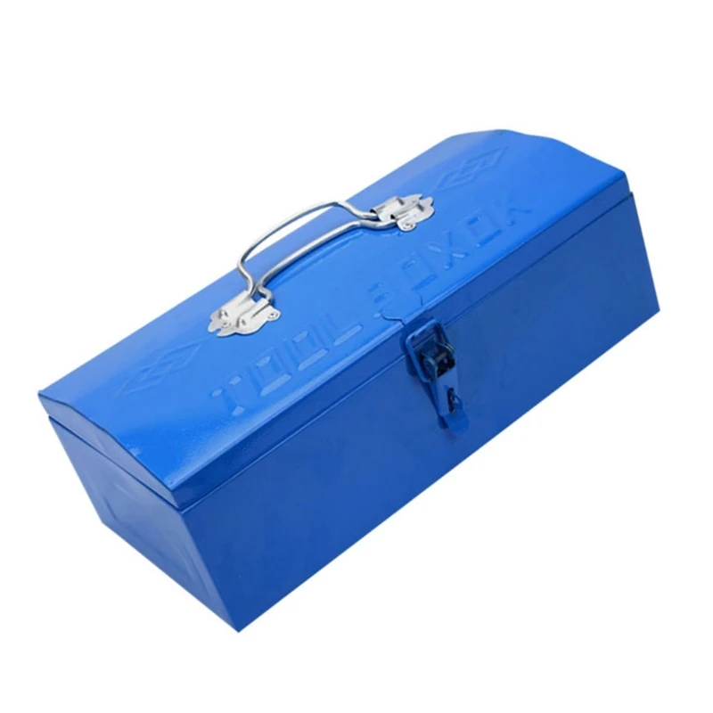 

Portable Sized Iron Sheet Storage Box Tool Organizers for Home Office and Travel Use with Secure Latches Closure 601C