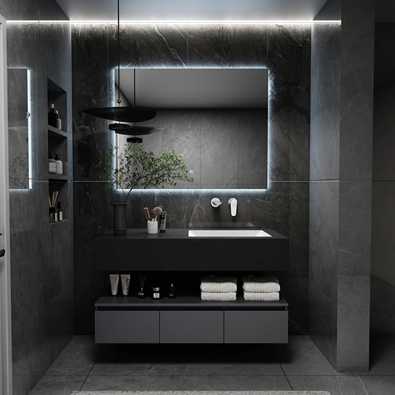 

Керамическое освещение, роскошный шкаф, современный европейский деревянный шкаф для хранения вещей, шкаф для ванной комнаты, зеркало, мебель для шкафа