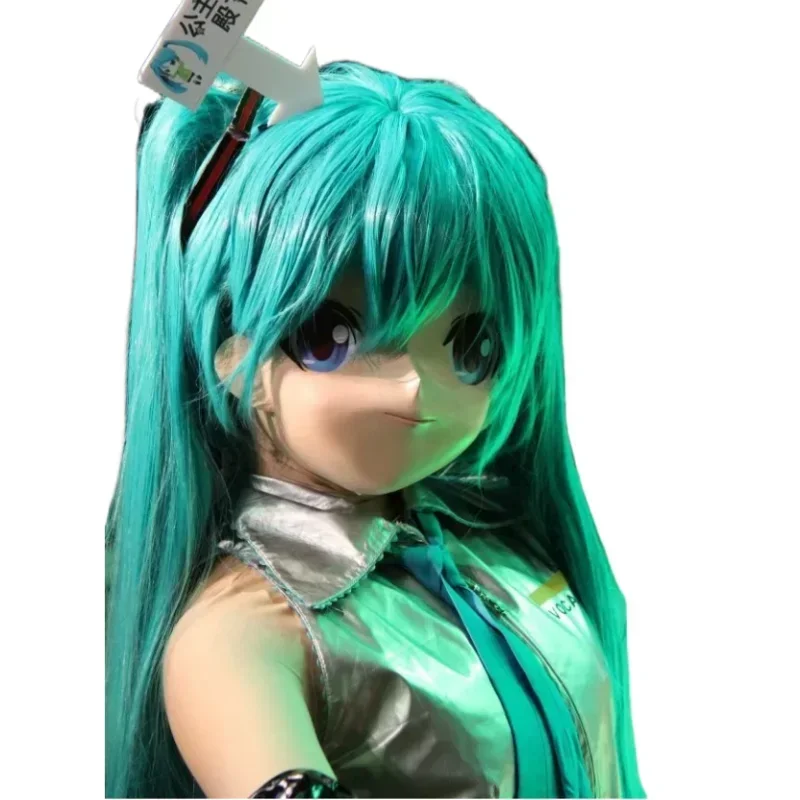 Máscara facial femenina de látex hecha a mano única, Cosplay, muñeca Kigurumi, travesti