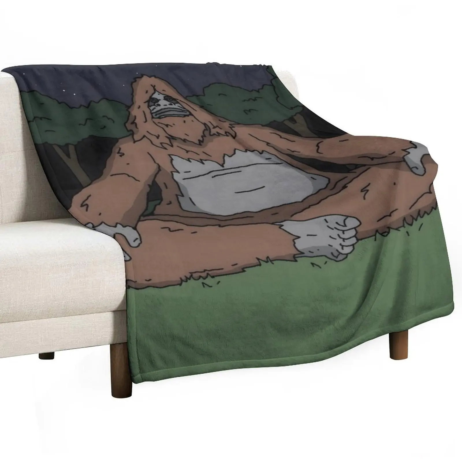 Sassy The Sasquatch Throw Blanket Sofa Quilt Flannel Bed Multi-Purpose Blankets