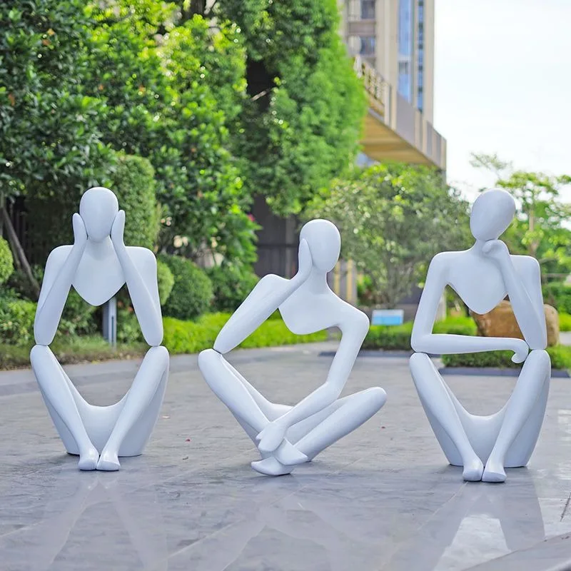 Abstract hollow figure sculpture ornament, modern simple model house sales department garden landscape living room crafts