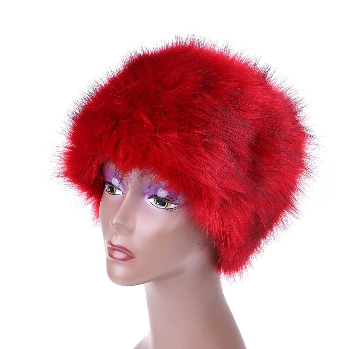 

Faux Hat For Women Women Hats Winter Cap Stylish Earmuff Headwear Cold Weather Outdoor Skiing Red