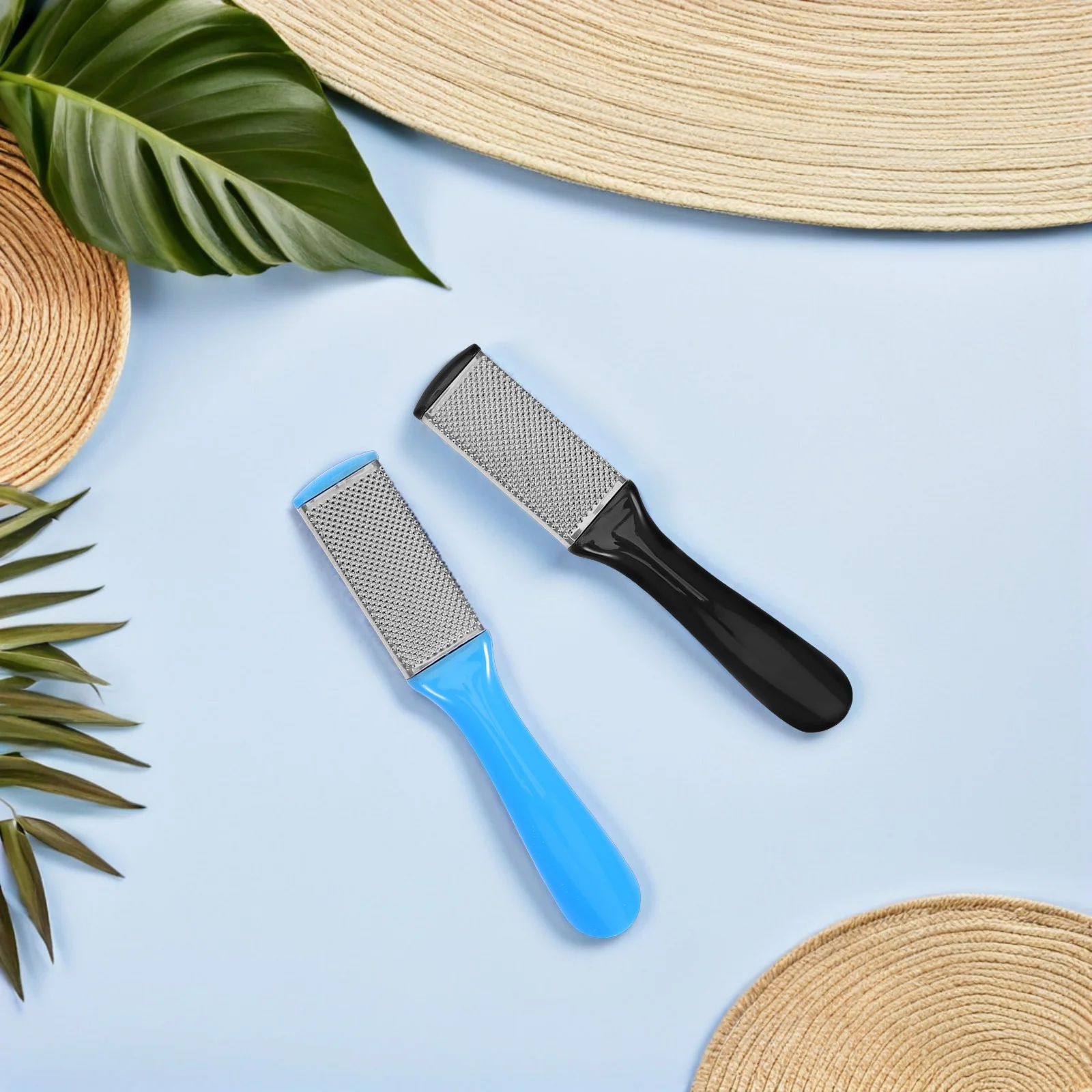 

2pcs Stainless Steel Dual Sided File For Pedicure Dry Cracked Heels Double Side Foot Rasp Tool Pedicure Scraper Durable Skin