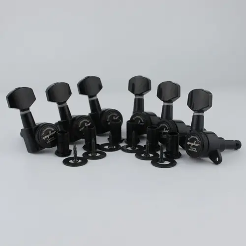 Imagen 2 del producto Afinadores de bloqueo de guitarra Guyker-1:18, clavijas de llave de afinación de cuerda de bloqueo, cabeza de máquina negra