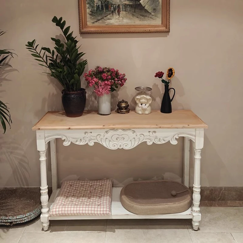 

Shabby European Console Tables Aesthetic Beauty Mid Century Chic Console Tables French Elegant Console Meuble Home Furniture