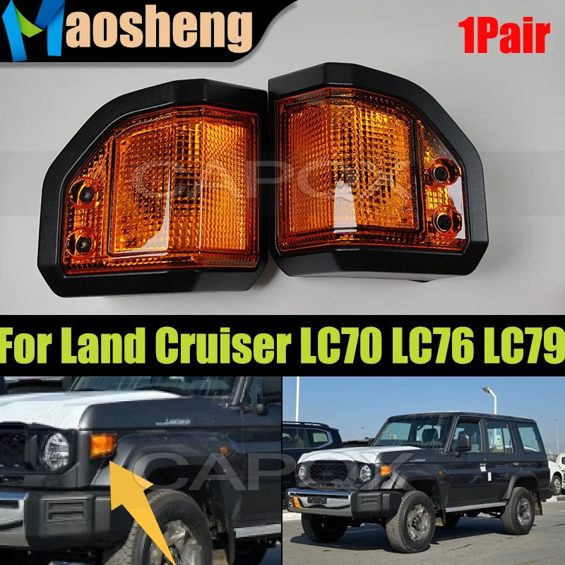 

1Pair Front Corner Light For Toyota Land Cruiser LC70 LC76 LC79 2024+ Headlight Marker Lamp Side Fender Lights