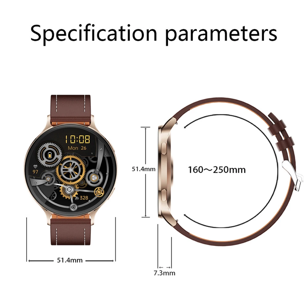 

1.75 Inch AMOLED Screen Smart Watches Women Blue Tooth Call Smartwatch Lady Music Alarm Clock 3D Dynamic Dial Heart Rate Sports