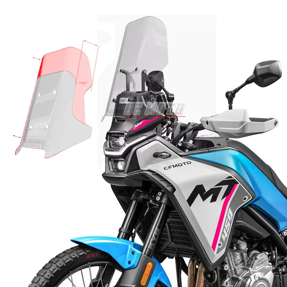 450mt FOR CFMOTO 450MT Front Windshield Modification Heightening And Widening Transparent Chest Protector TO Block Wind