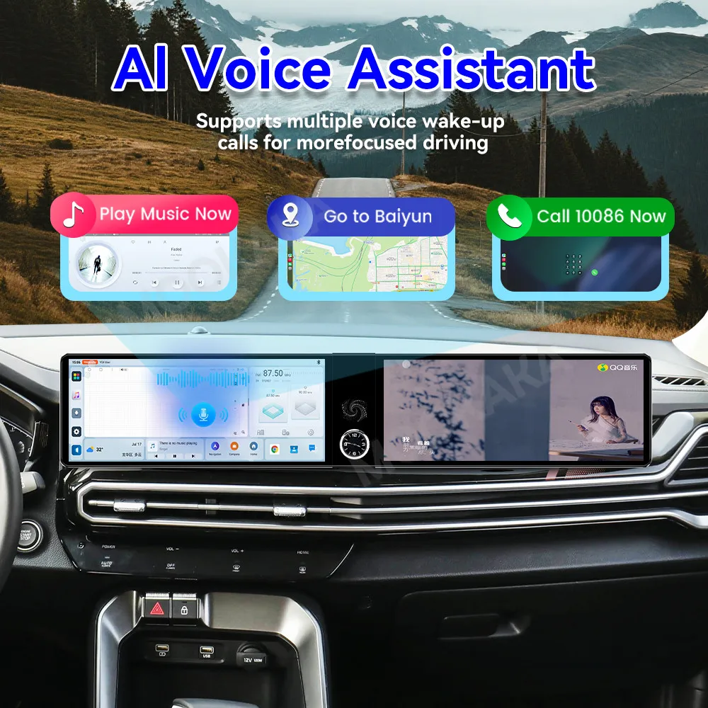 Qualcomm Android Radio For Kia Sportage 2021-2026 Dual Screen GPS Multimedia Navigation Car Stereo Receiver player IPS Head Unit