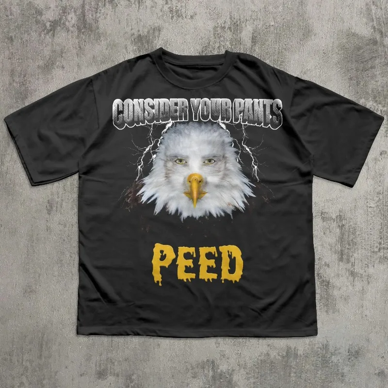 Consider Your Pants Peed Funny Staring Eagle Meme T-shirt, Brainrot Shirts, Unhinged Clothes, Stupid Shirts Inappropriate Tshirt