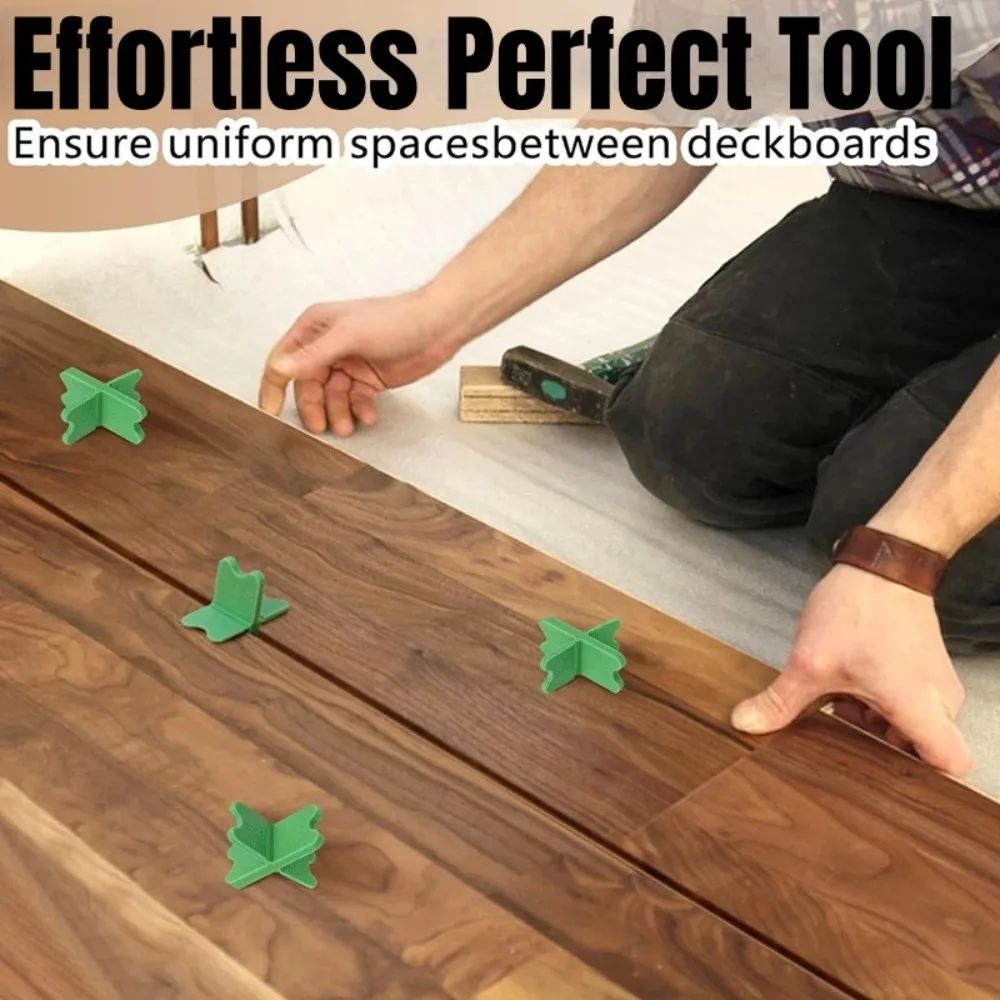 1-8PCS Deck Spacer Tool Set 4 Size Gap Green Deck Spacers Reusable Wood Composite Decking Installation Alignment Leveling Gasket