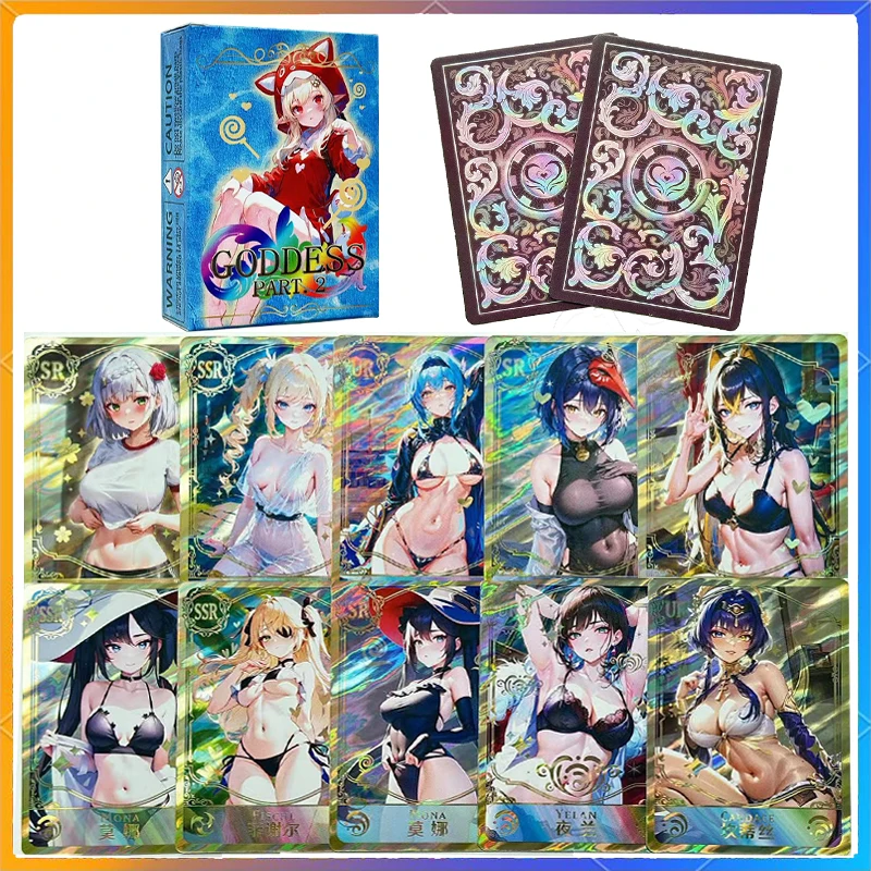 Sexy Bikini Loli Swimsuit Card Second Round 55pcs Not Repeating Charming Sexy Card Goddess Story ACG Sexy Anime Pornography Card