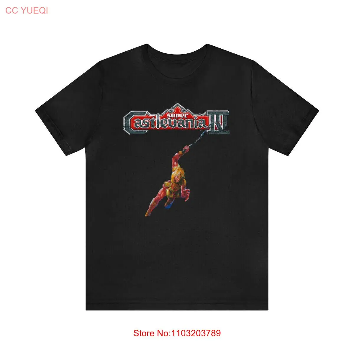 Футболка унисекс с коротким рукавом Super Castlevania IV 4 SNES Pixel Art