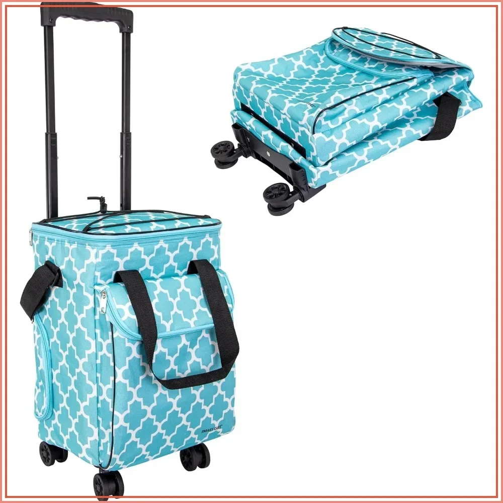 Ultra Compact Cooler Cart 360 Insulated Collapsible Rolling Tailgate BBQ Beach