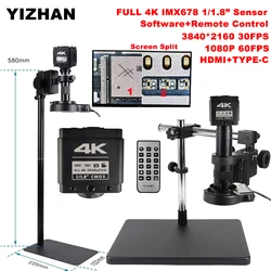 YIZHAN Electron Digital Microscope Full 4K UHD Microscope Camera HDMI USB-C IMX678 1/1.8