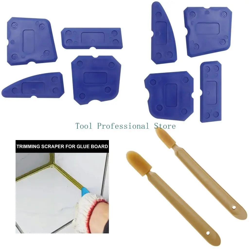 57QF Caulk Spatula Grout Caulking Tip Applicator Caulking Tool For Floor Sink Joint Squeegee Glass Squeegee Scraper Tool