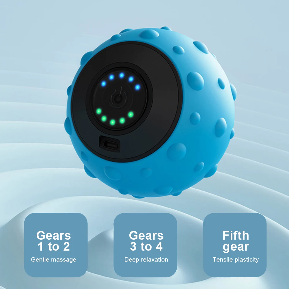 

Electric Massage Ball Vibration Massage Ball USB Rechargeable Hand Massage Ball 5 Gear Finger Training Ball for Stress Relief