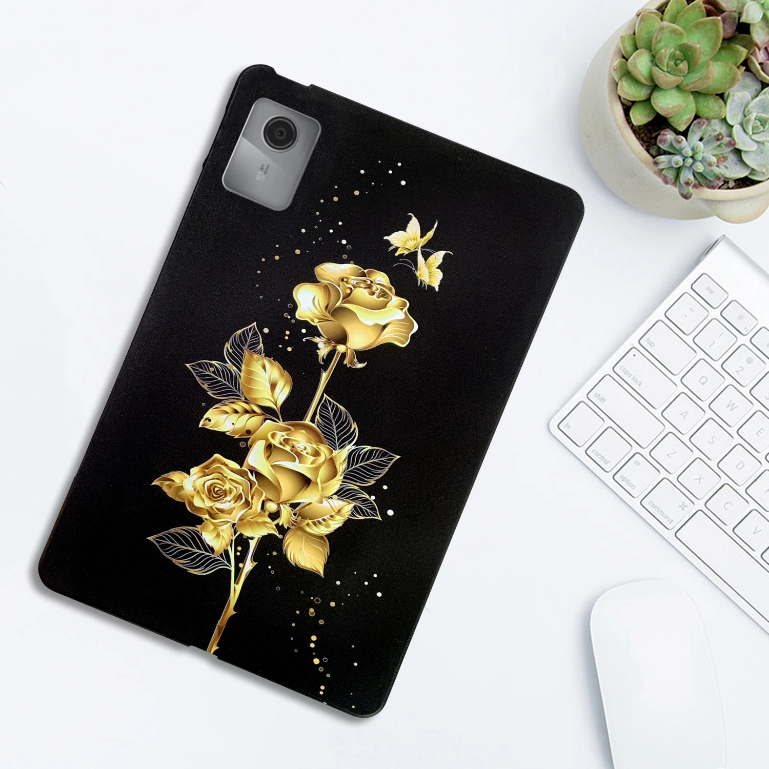 For Lenovo Tab K11 Gen 2 / Idea Tab / Xiaoxin Pad 11 2025 TPU Case Pattern Printing Slim Tablet Protective Cover - Golden Butter