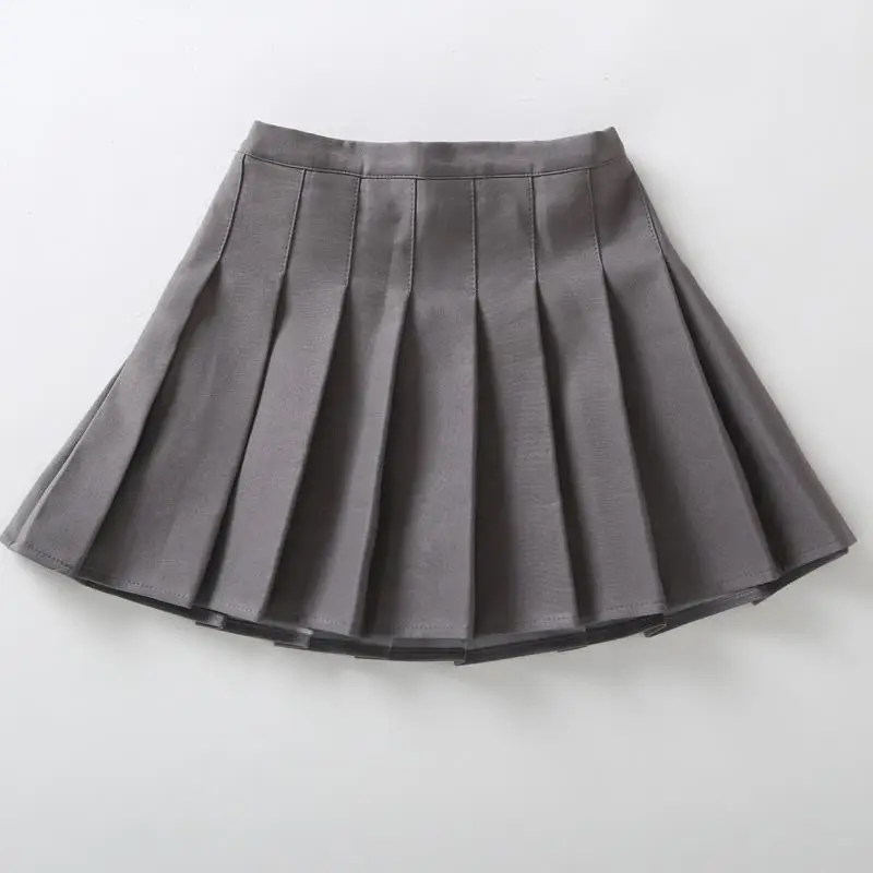 Children Summer Skirts Girls Mini Skirts Vintage Pleated Skirt Korean Tennis Skirts Short Student Uniform Skirts White Black