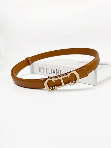 Imagen 2 del producto Cinturón inicial CHC para mujer, pretina delgada de PU con patrón de letras, varios colores disponibles para pantalones cortos vaqueros, regalo, novedad de 2024