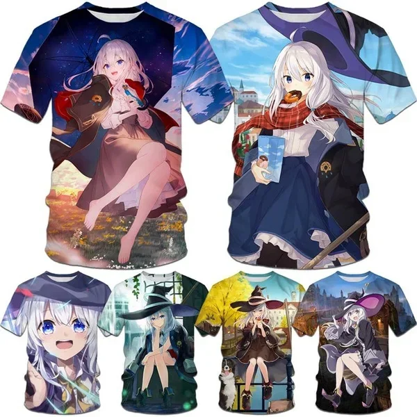 T-Shirt Estiva Con Stampa 3D Anime Carina Maglietta Da Uomo Di Moda T-Shirt Oversize a Maniche Corte Casual