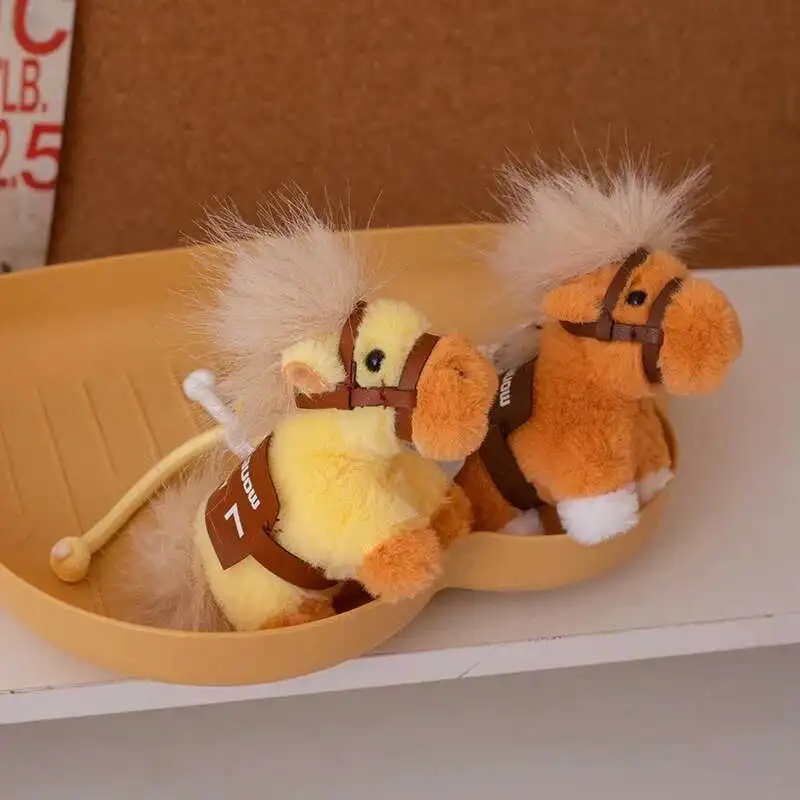 ใหม่ Happy Little Horse ตุ๊กตาของเล่นตุ๊กตามินิการ์ตูนที่มีสีสันอานม้าจี้ Cuddly พวงกุญแจกระเป๋าตกแต่งเด็กตลกของขวัญ