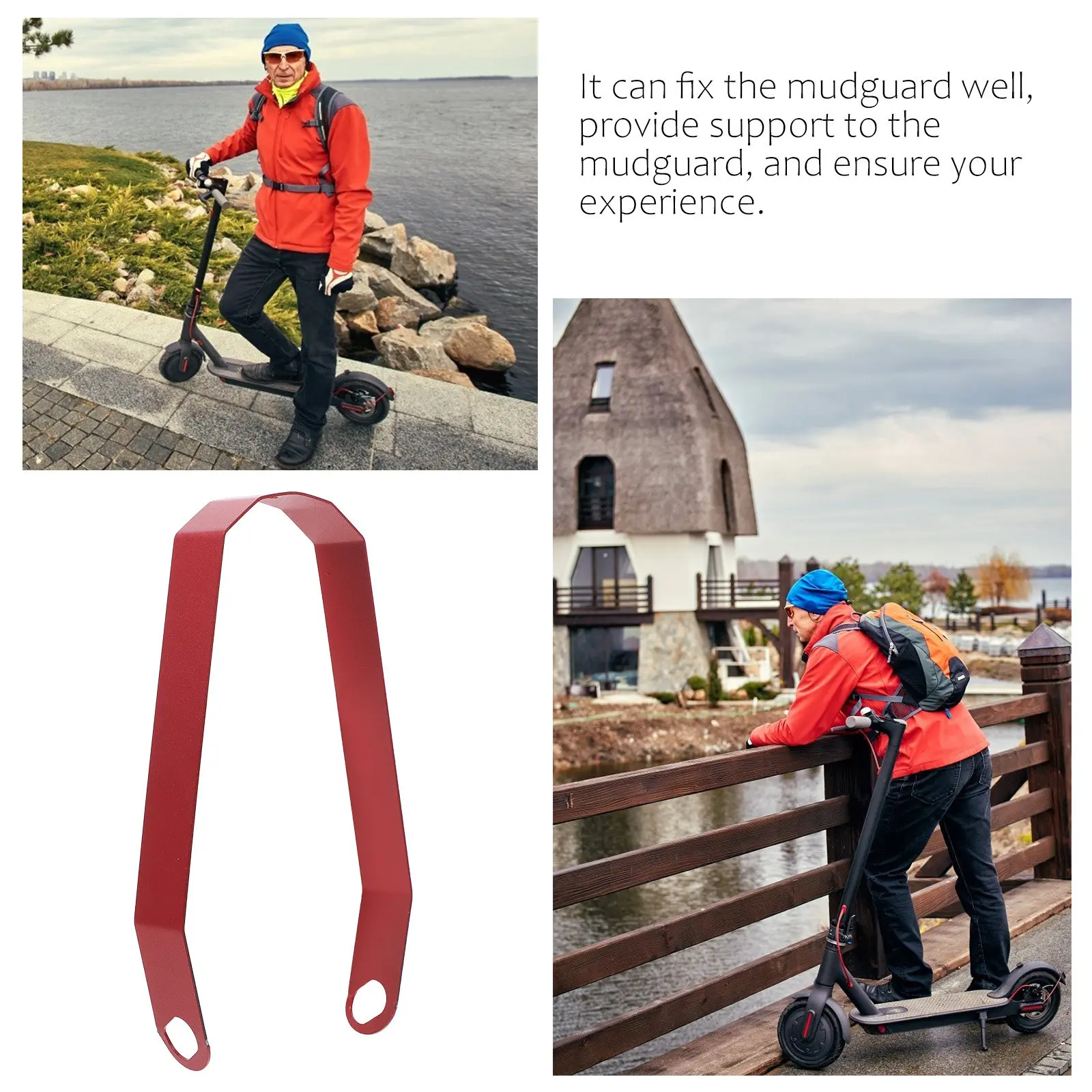 

1Pcs Electric Scooter Rear Mudguard Bracket Rigid Support Anti-Shake Fix Mudguard Splash Guard Scooter Parts Accessory