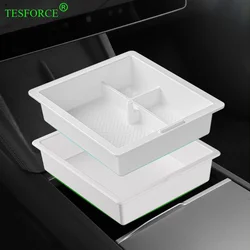 For Tesla Model 3 Highland 2023-2024 Center Control Armrest Box Organizer Storage Box for Model 3+ Double-layer Storage Box Set