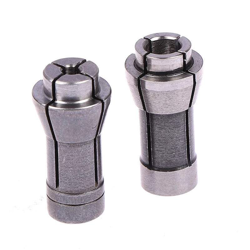 2pcs Trimming Engraving Machine Collet Chucks Die Grinder Router 3mm+6mm Bit Shank Adapter Holds Arbors Shanks Tools Woodwork