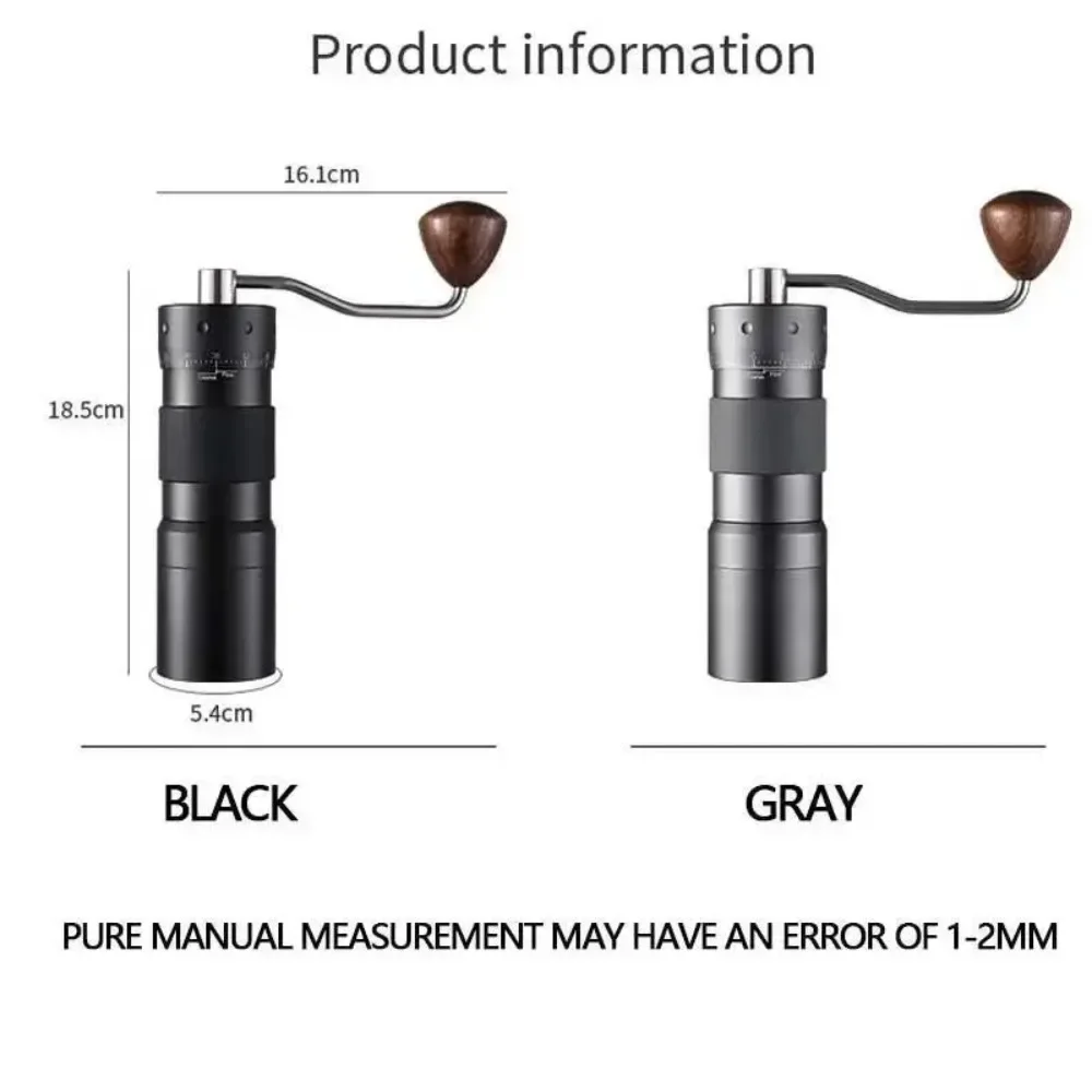 Hand-cranked Professional Coffee Grinder with 7 Core Stainless Steel Burr External Adjustable Coffee Bean Grinder Baristas Tools