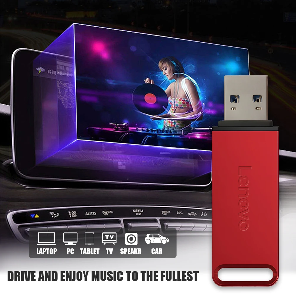 Lenovo USB-накопитель с высокоскоростной передачей, металлический U-диск, USB 3,1, ручка-накопитель, 2 ТБ, портативный SSD, водонепроницаемый Memoria, USB-накопитель