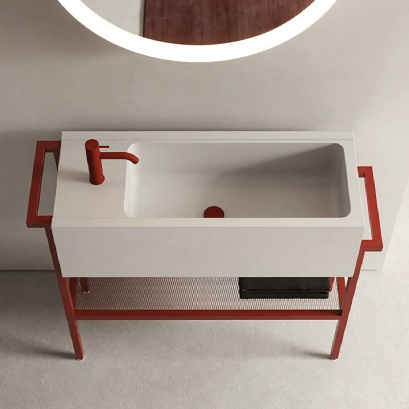 

Integrated basin artificial stone bathroom cabinet combination washbasin hand basin washbasin stainless steel rack