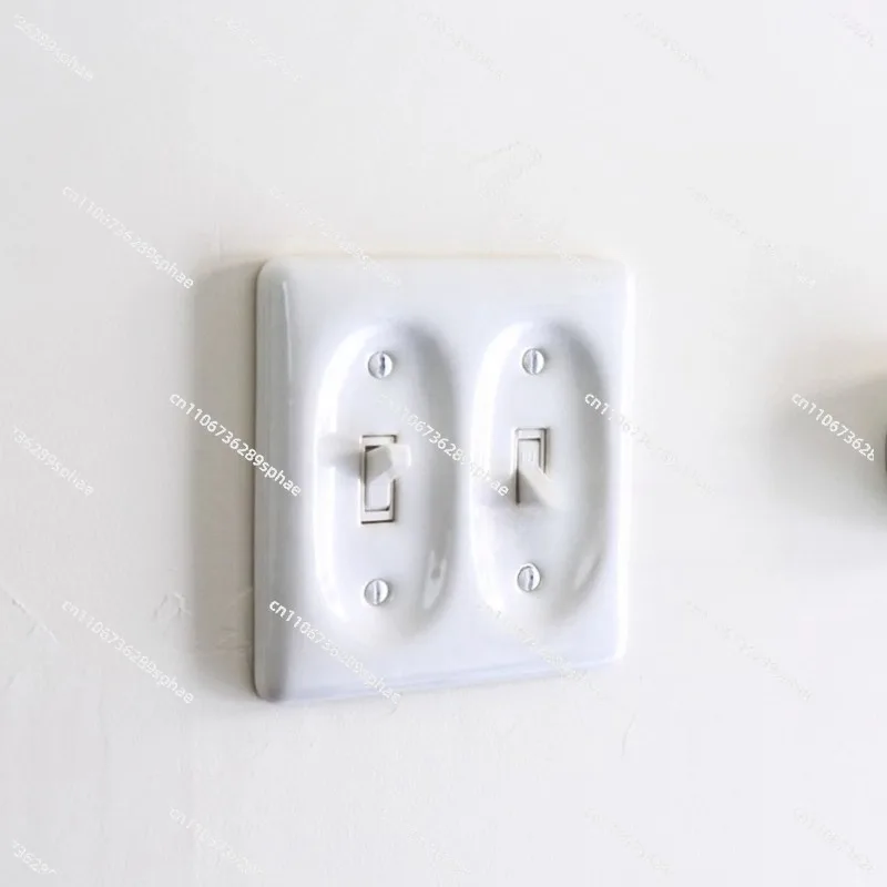 

Ретро, керамический выключатель, розетка 120, двойной переключатель управления, скрытый двойной открытый