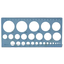 Circular Hole Ruler 27 Holes Elementary School Drawing Ruler Draw A Circular Ruler 20cm Ruler Student School Office Ruler