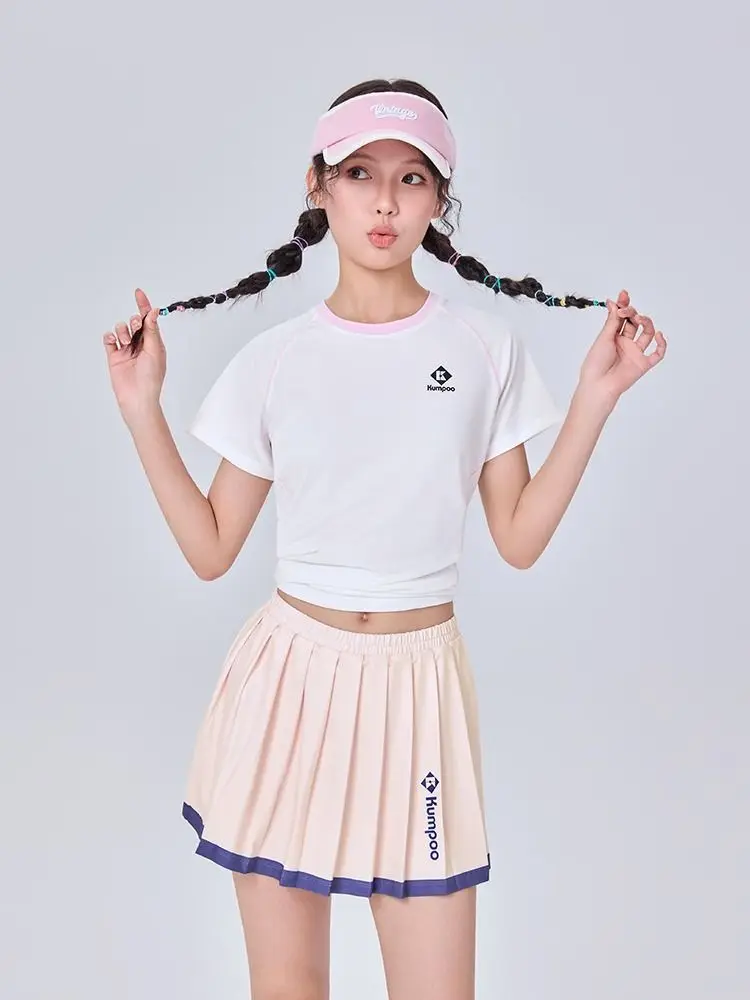 Kumpoo badminton uniform short skirt 9727 women's competition quick-drying running fitness sports style pleated skirt skirt