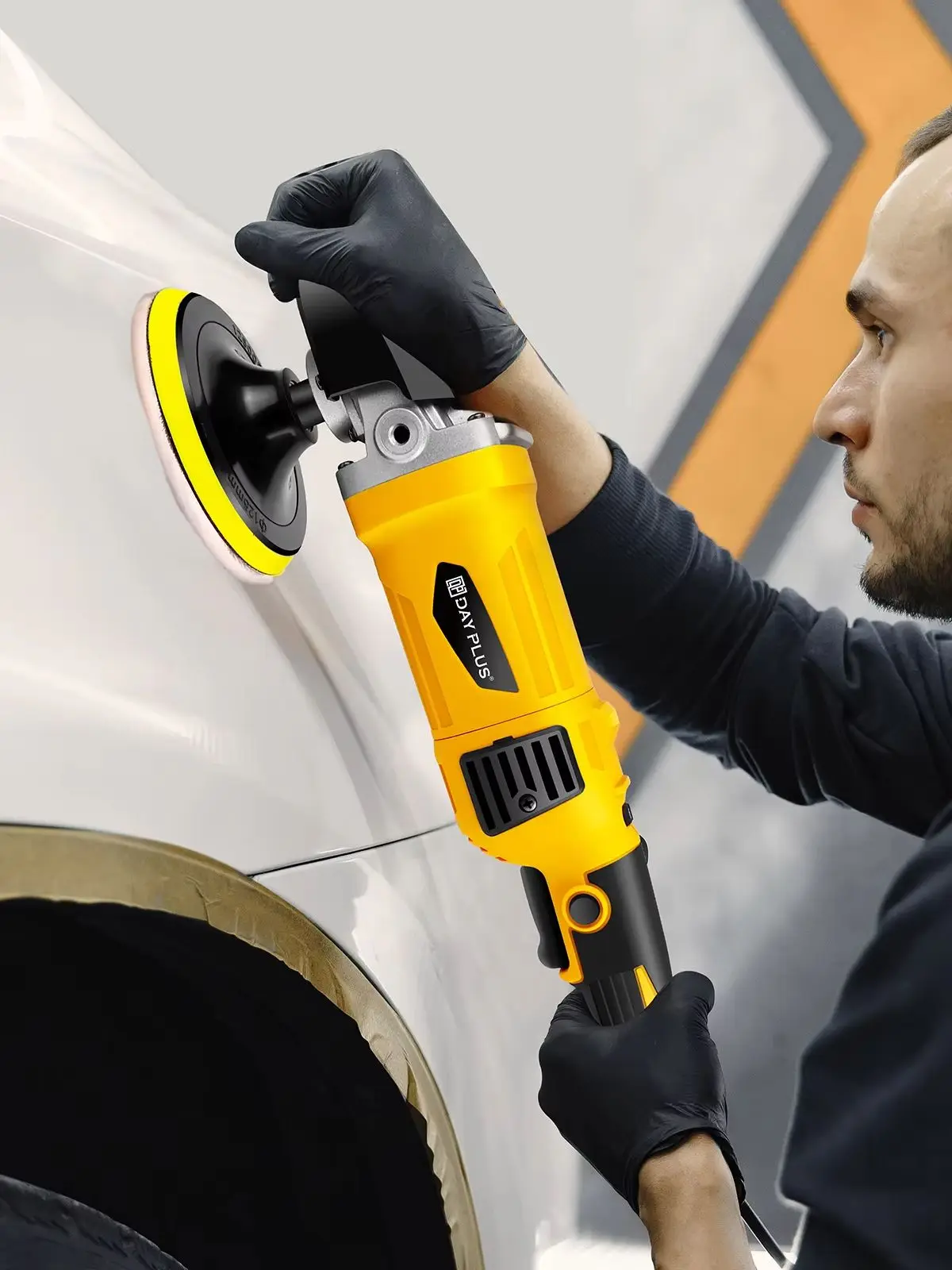 1400W Autopolierer und -poliermaschinen, elektrische Autopoliermaschine mit 6 variablen Geschwindigkeiten 800-3500 U/min, 150-180mm Polier- und Wachsmaschine, 30-teiliges Zubehör zum