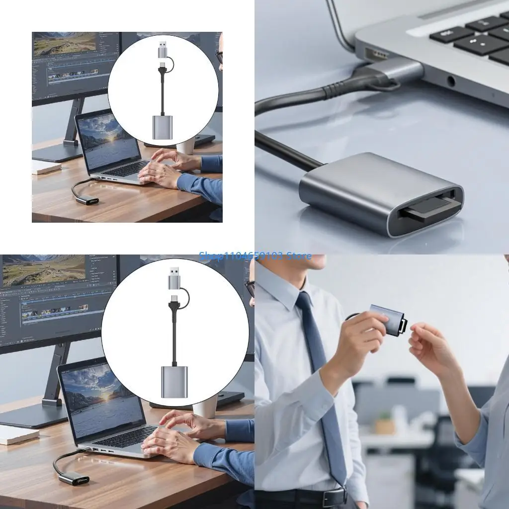 

Компактно алюминиевый CFAST Type A Адаптеры карты высокая скорость USB 3,2 Gen2 для ноутбуков -компьютеров 10 Гбит / с передачи