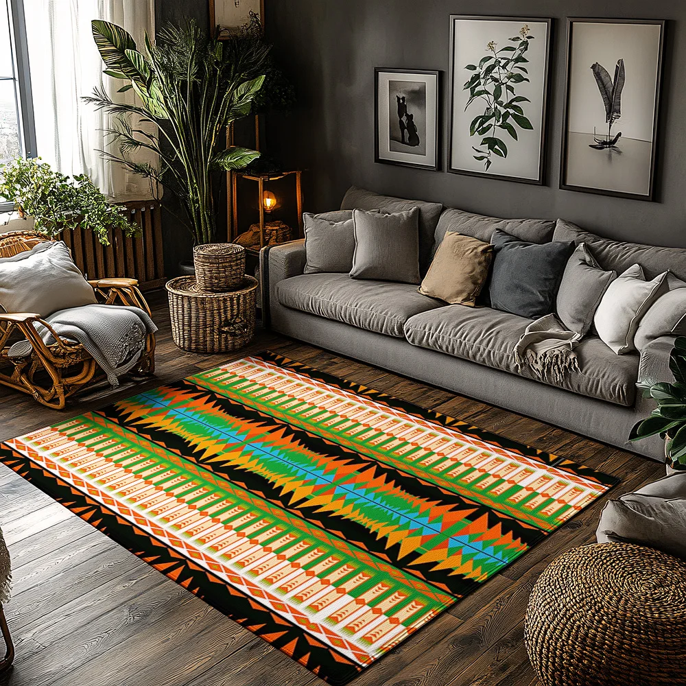 

Уникальный ковер в богемном стиле, современный абстрактный узор, домашний декор, напольный коврик для гостиной, спальни, нескользящий акцентный ковер, подарок