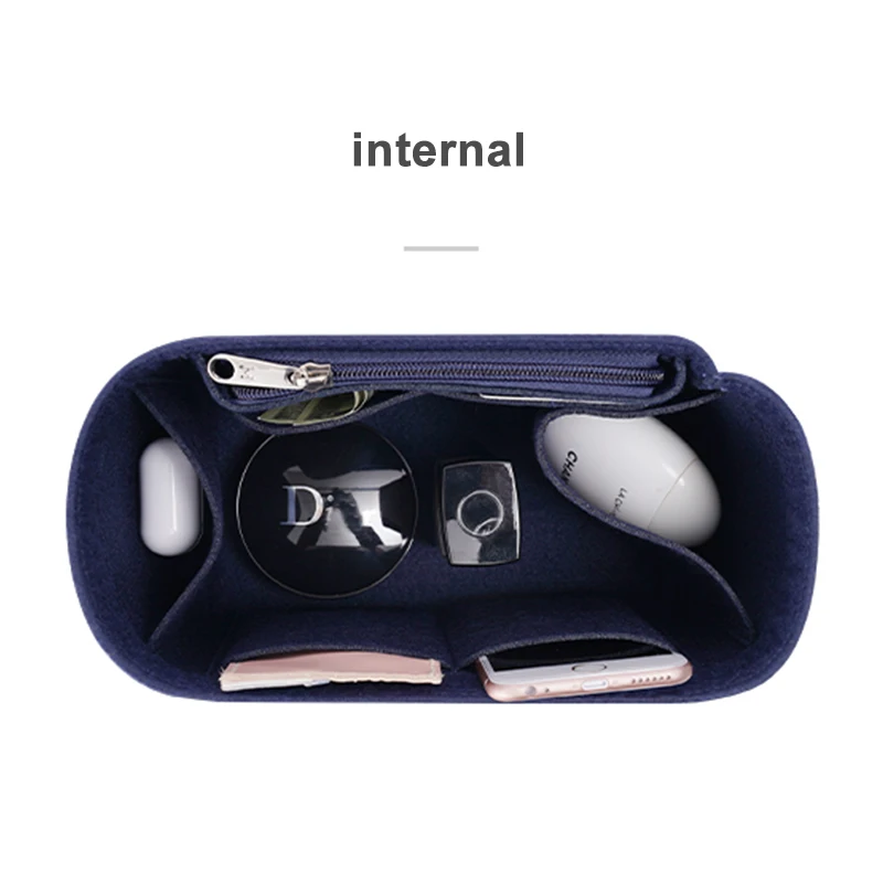 Felt Cloth Insert Bag For UNIQLO 430157 Portable Large Capacity Inner Purse Organizer Cosmetic Makeup Bag Support Bag in Bag